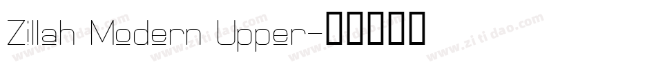 Zillah Modern Upper字体转换